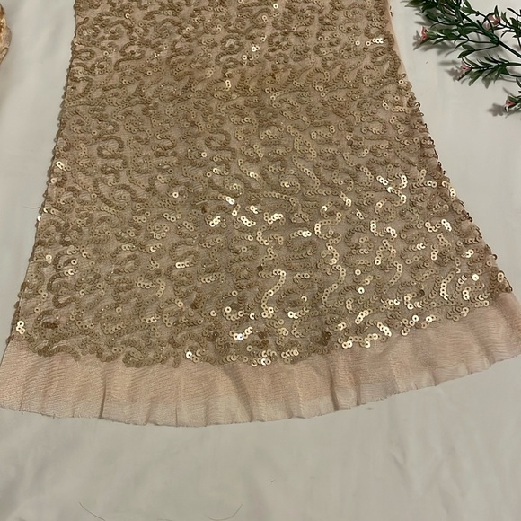 Elegant Gold Sequins Mesh Tank top - Picture 8 of 16